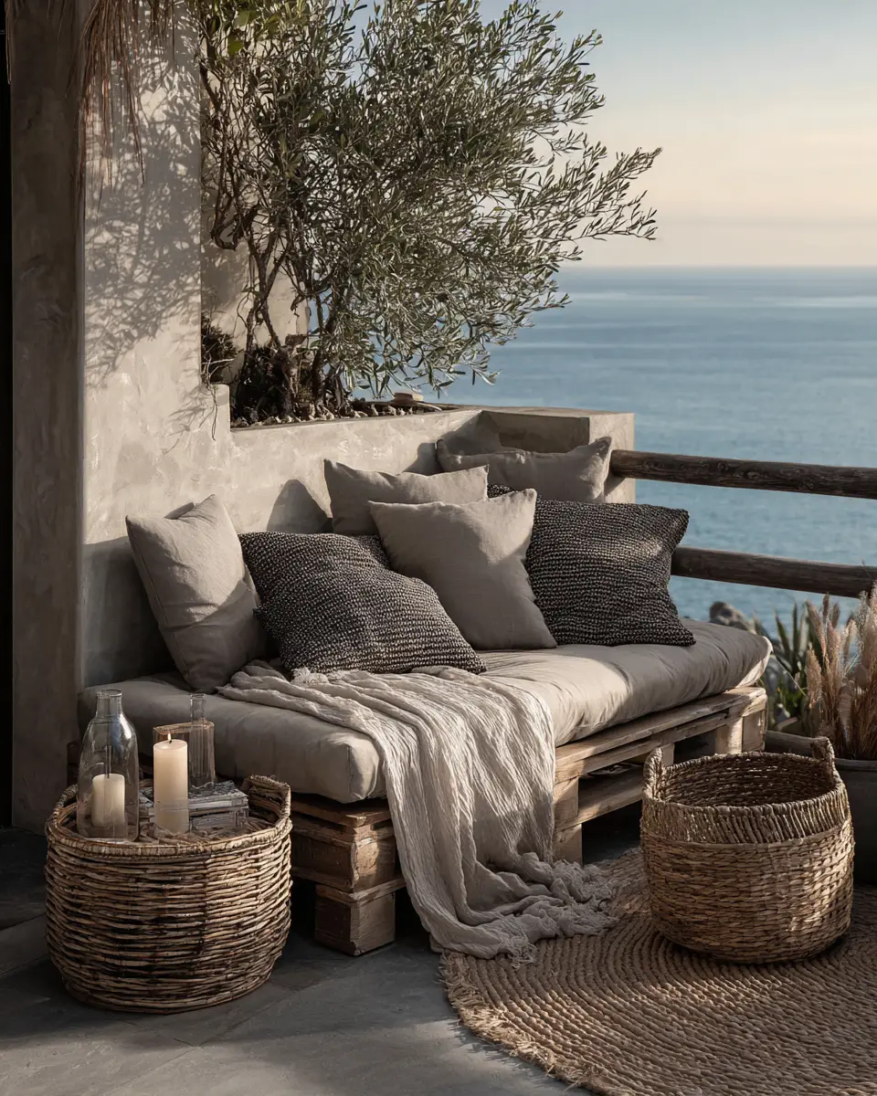 Greige Coastal Balcony Decor Ideas