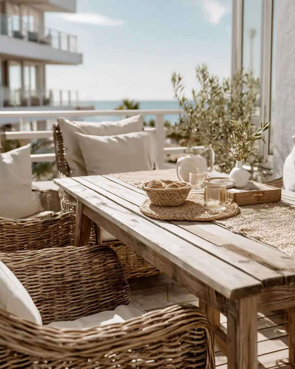 Greige Coastal Balcony Decor Ideas