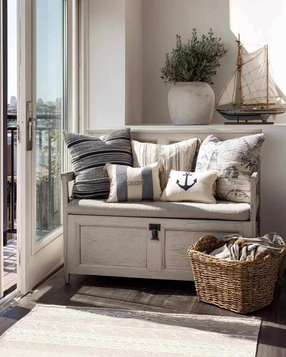 Greige Coastal Balcony Decor Ideas