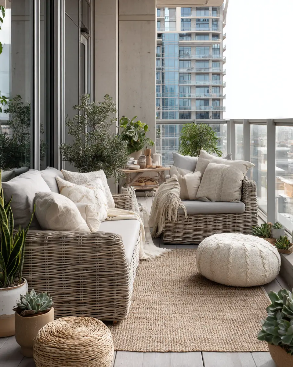 Greige Coastal Balcony Decor Ideas