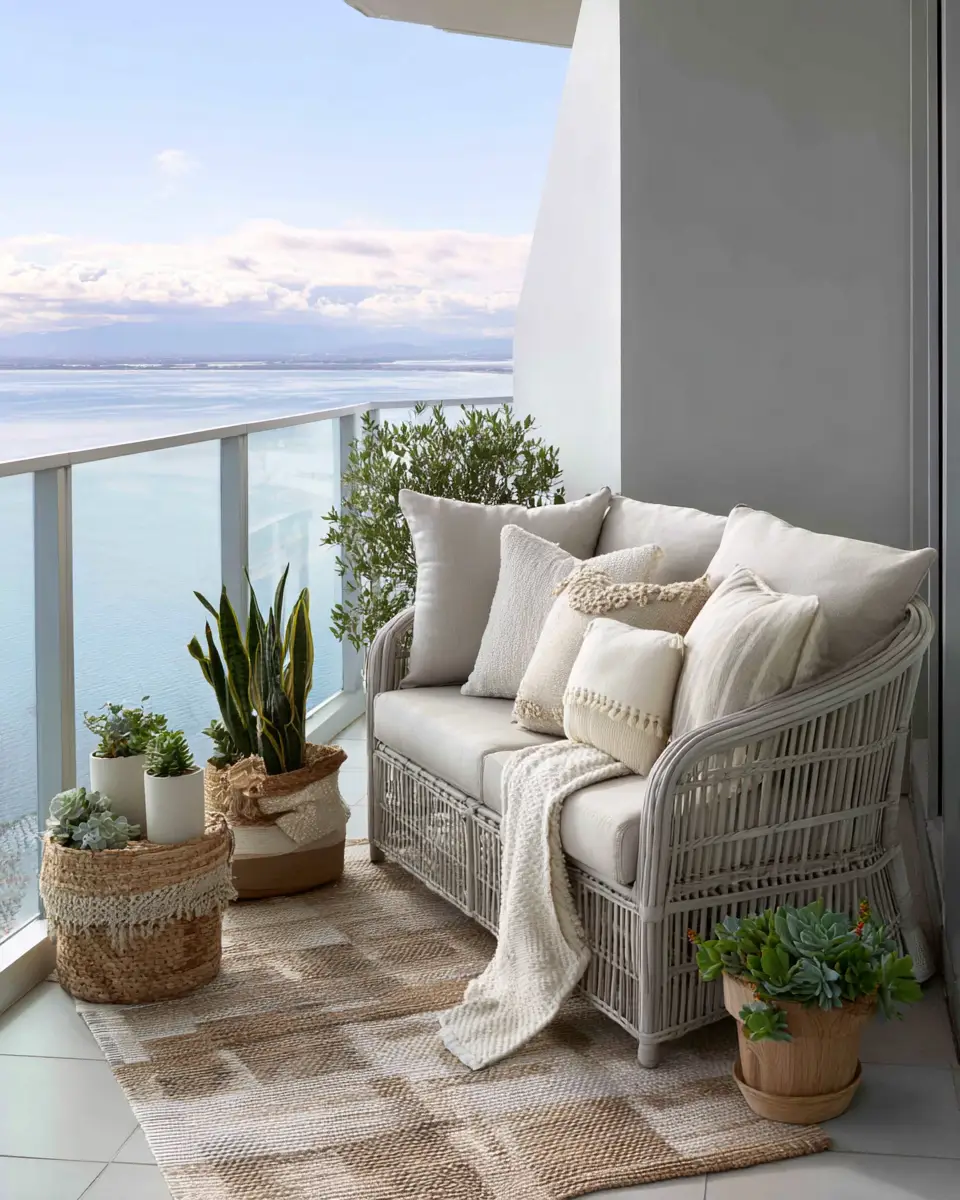 Greige Coastal Balcony Decor Ideas