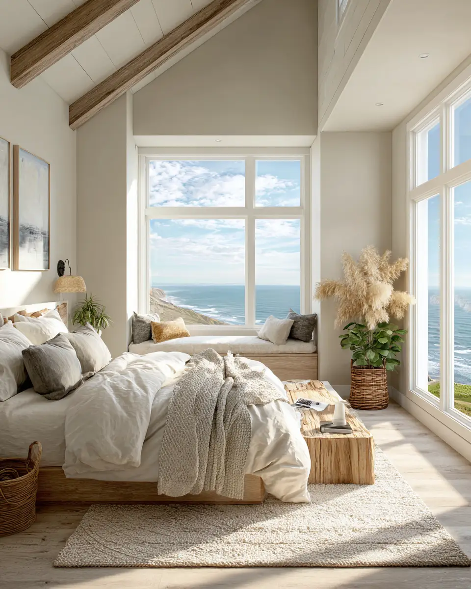 Greige Coastal Bedroom Decor Ideas