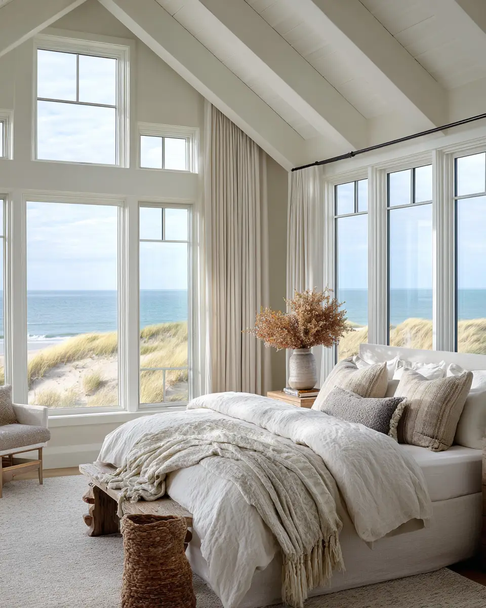 Greige Coastal Bedroom Decor Ideas