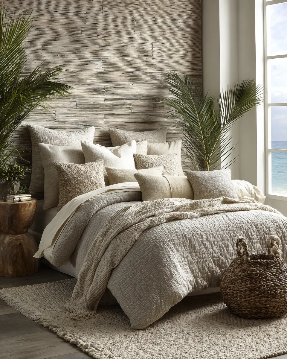 Greige Coastal Bedroom Decor Ideas