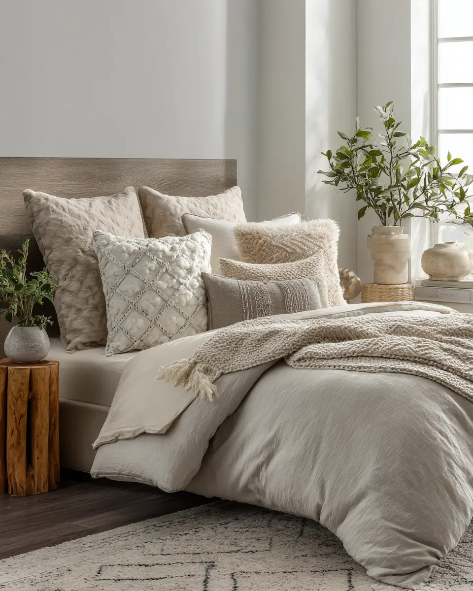 Greige Coastal Bedroom Decor Ideas