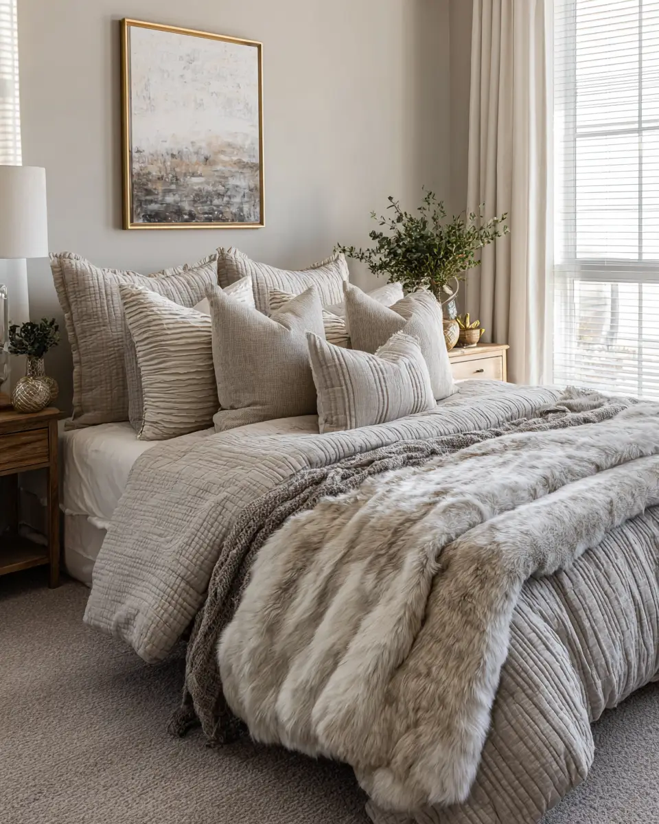 Greige Coastal Bedroom Decor Ideas