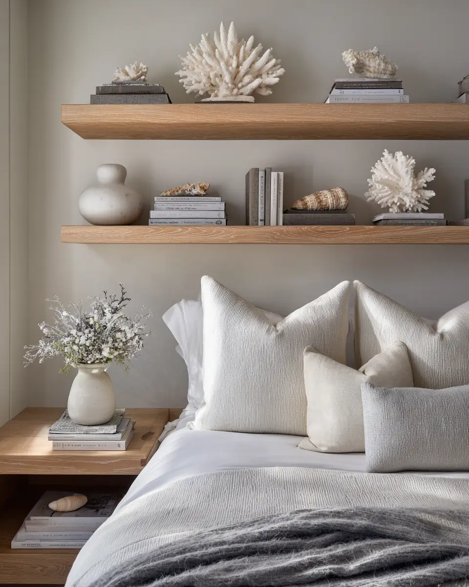 Greige Coastal Bedroom Decor Ideas