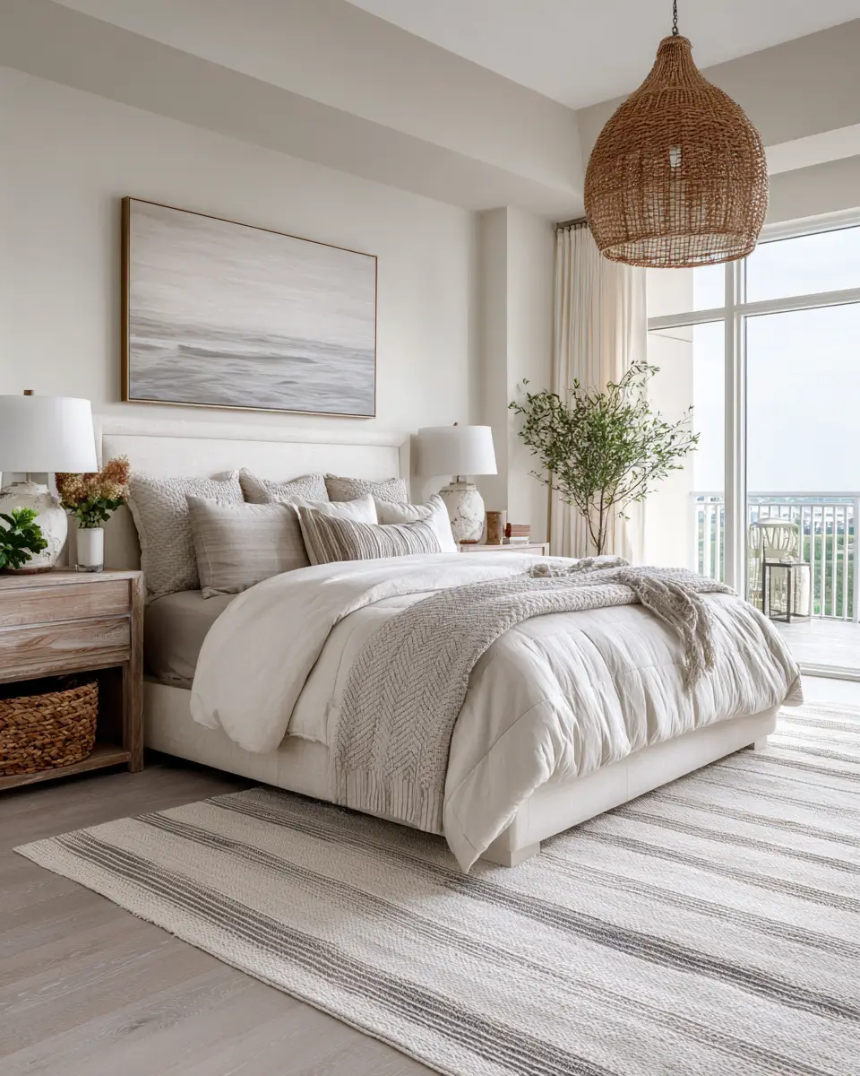 Greige Coastal Bedroom Decor Ideas