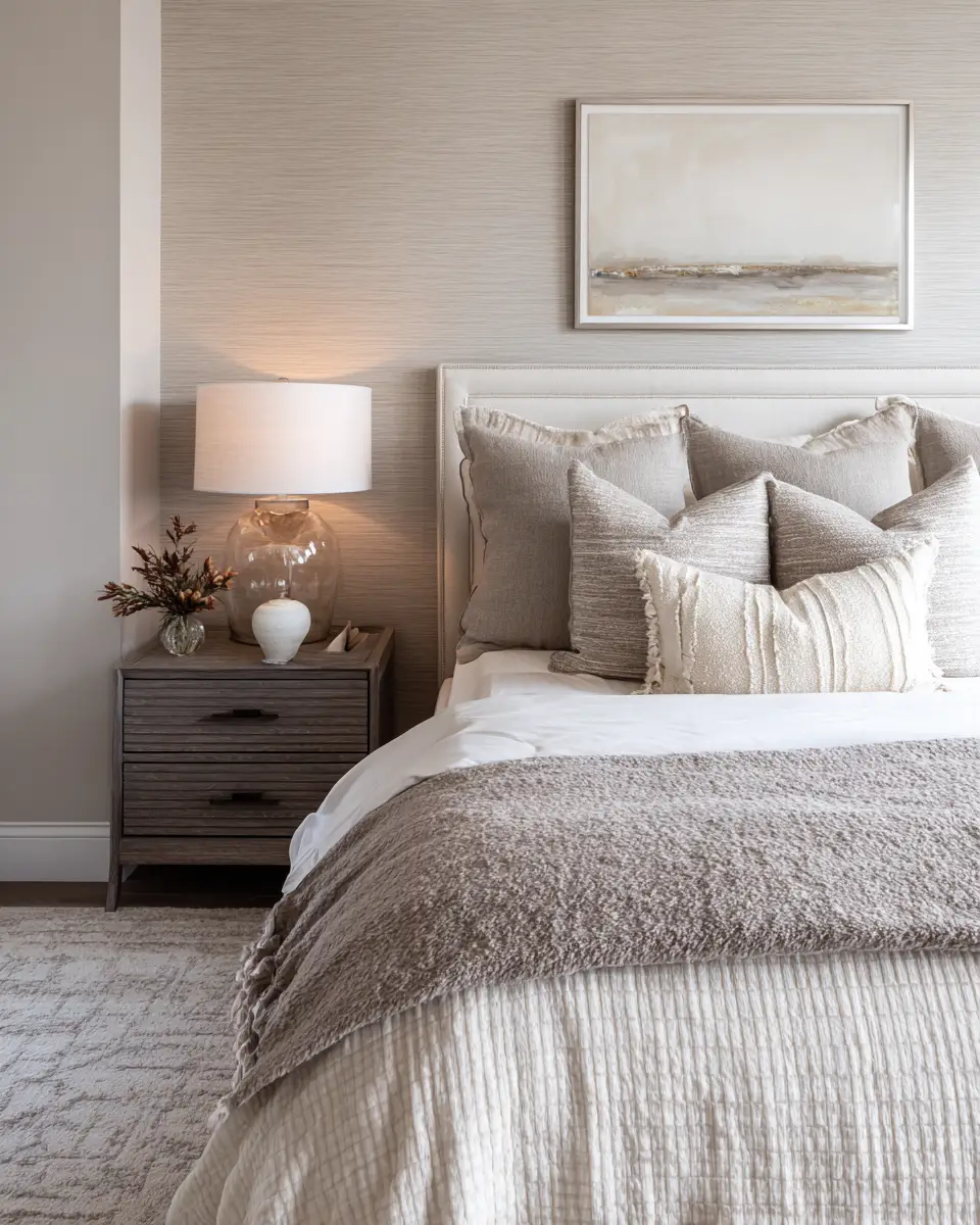 Greige Coastal Bedroom Decor Ideas