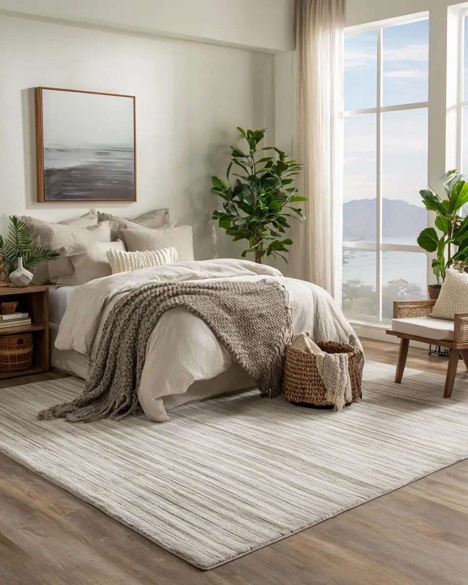 Greige Coastal Bedroom Decor Ideas