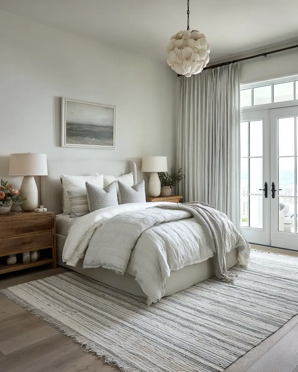 Greige Coastal Bedroom Decor Ideas
