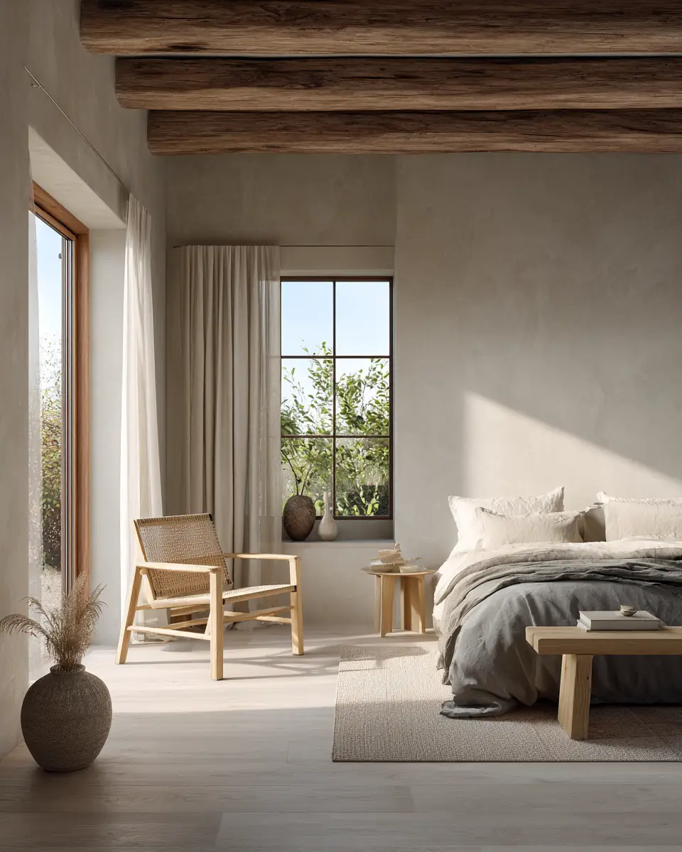 Greige Coastal Bedroom Decor Ideas