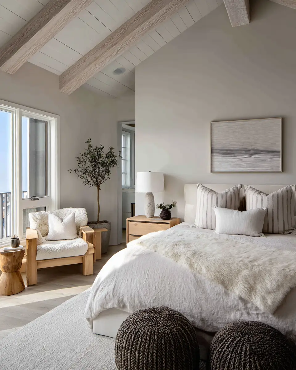 Greige Coastal Bedroom Decor Ideas