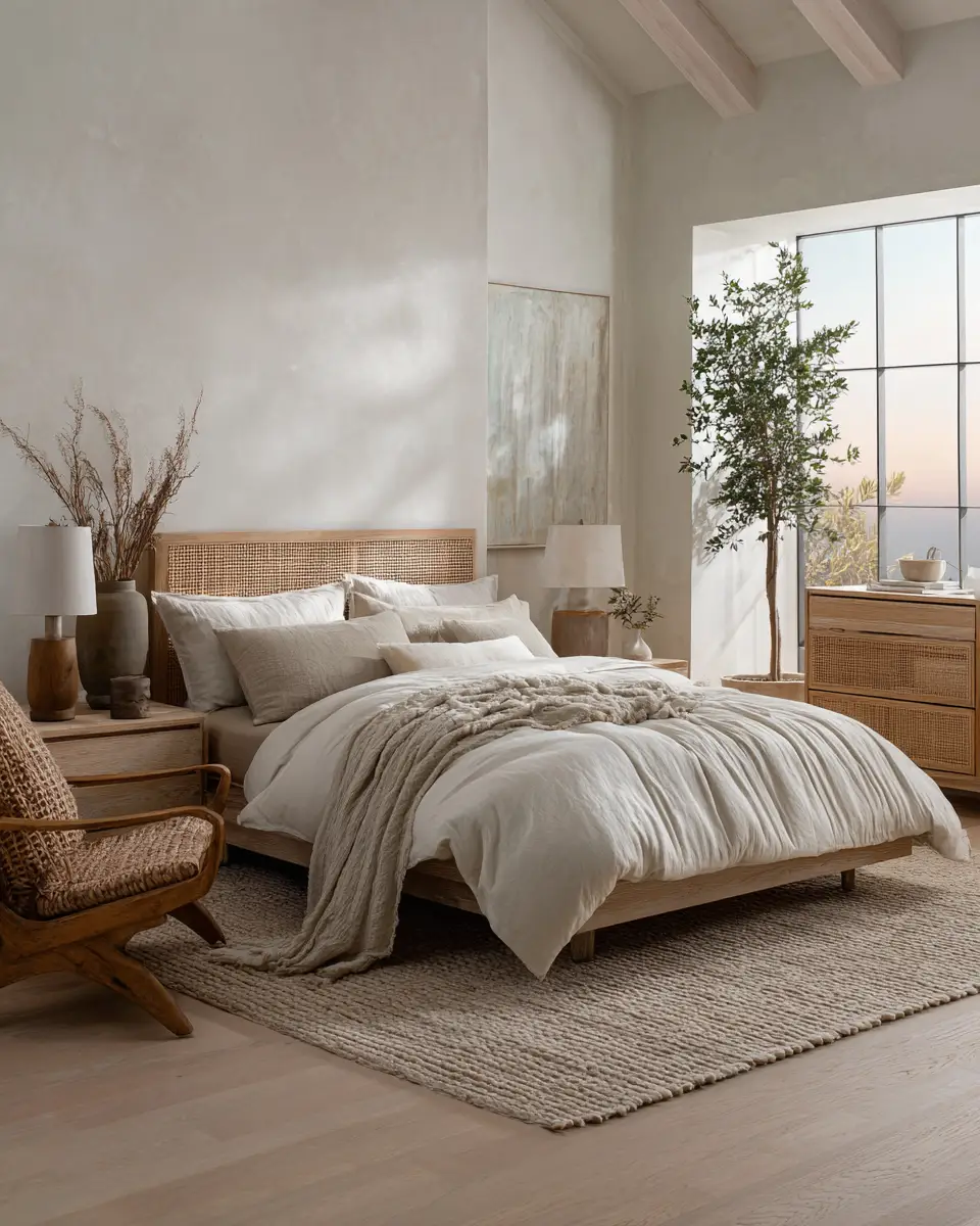 Greige Coastal Bedroom Decor Ideas