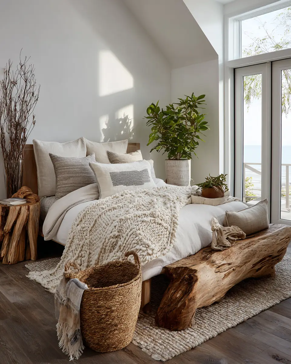 Greige Coastal Bedroom Decor Ideas