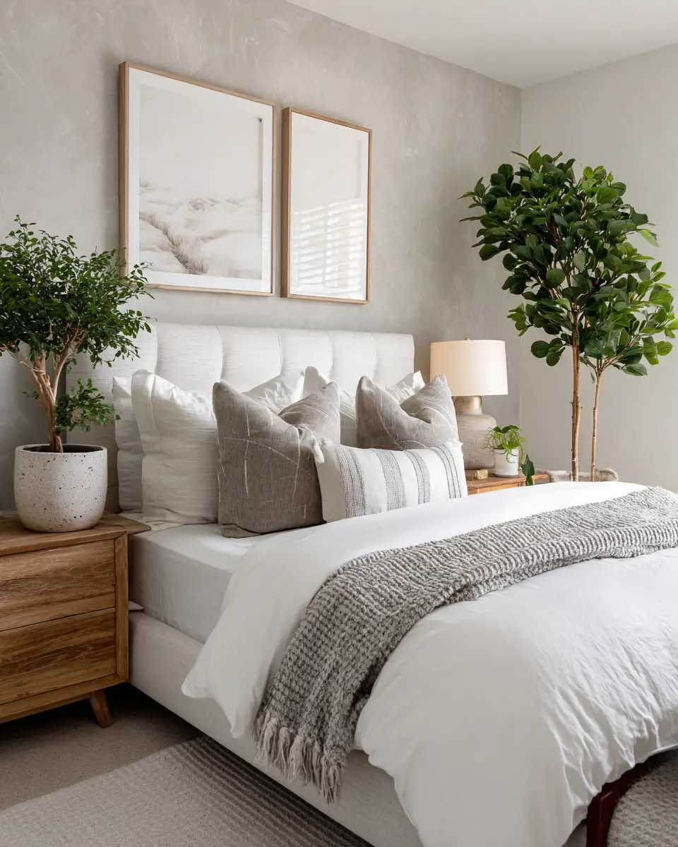 Greige Coastal Bedroom Decor Ideas