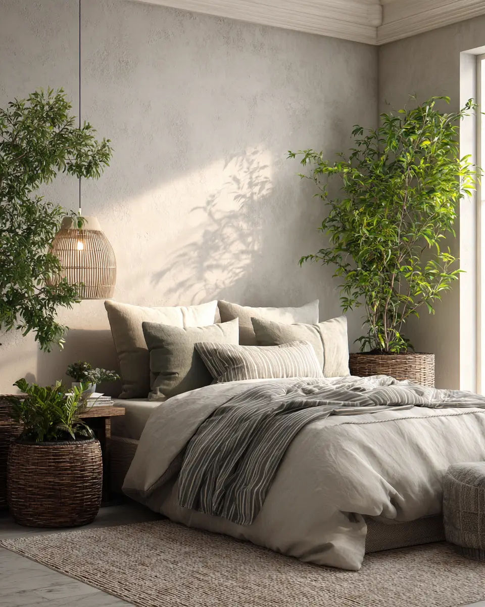 Greige Coastal Bedroom Decor Ideas