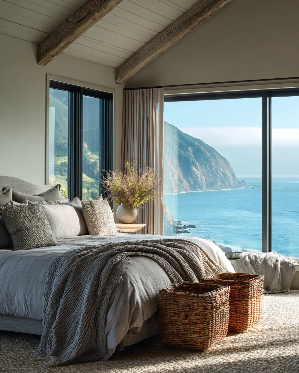 Greige Coastal Bedroom Decor Ideas