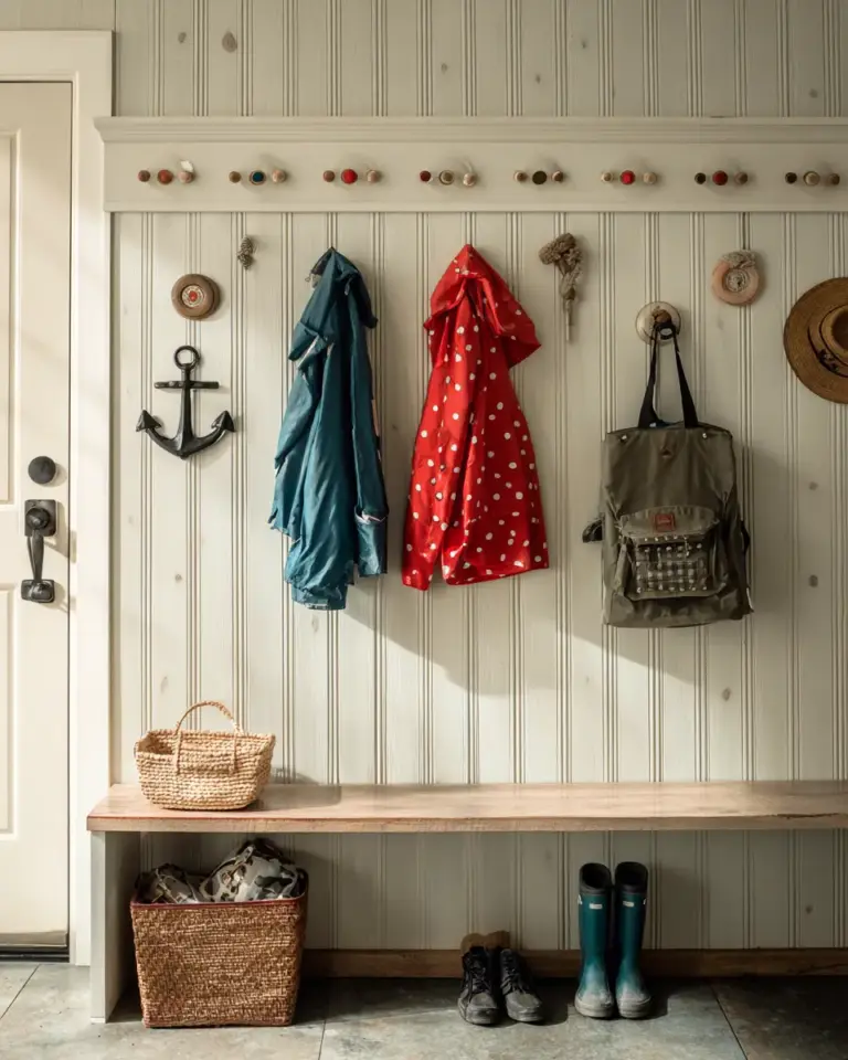 Greige Coastal Garage Decor Ideas - Featured