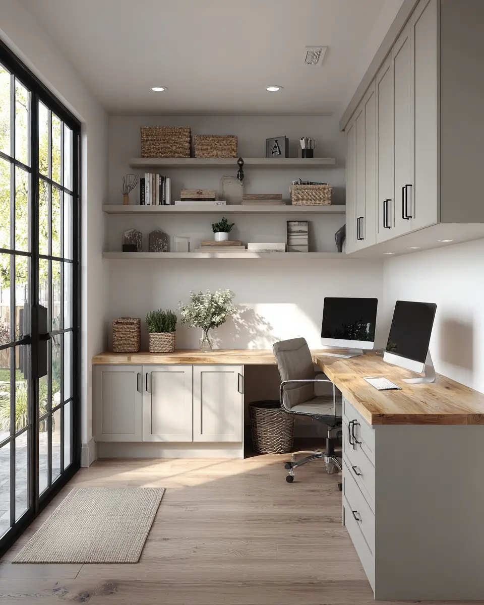 Greige Coastal Garage Decor Ideas