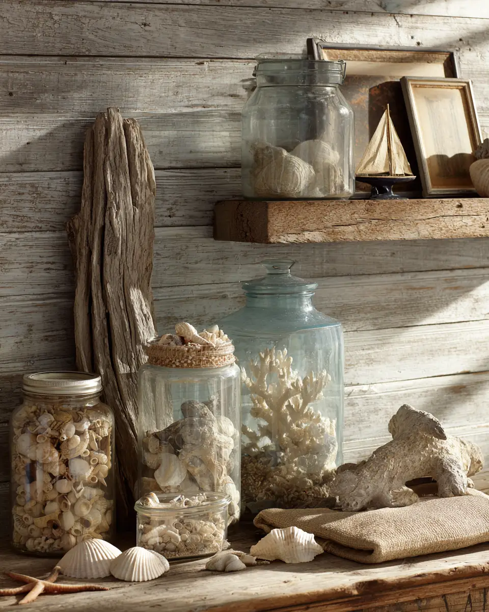 Greige Coastal Garage Decor Ideas