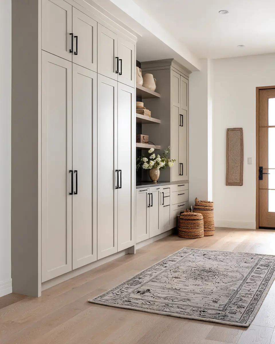 Greige Coastal Garage Decor Ideas