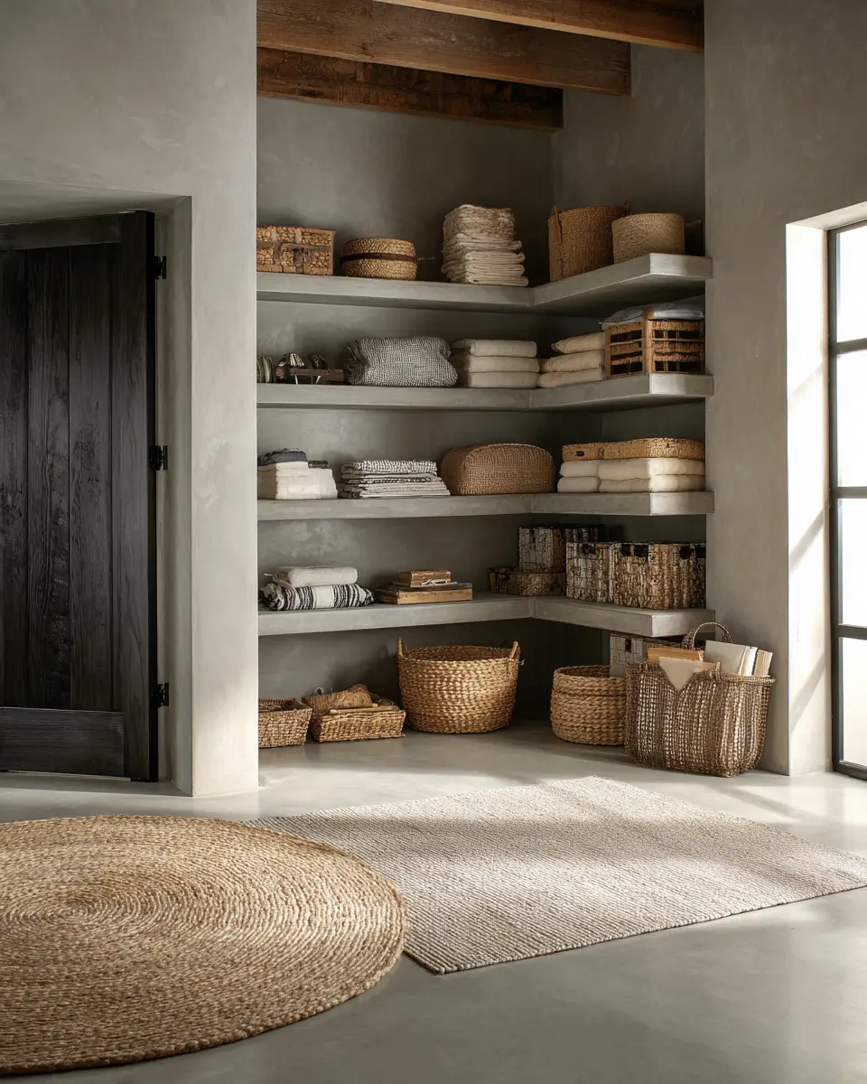 Greige Coastal Garage Decor Ideas