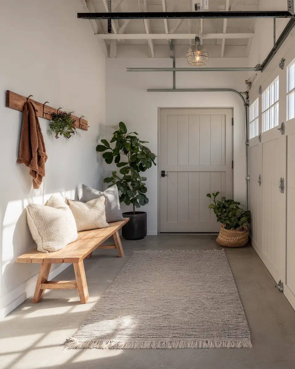 Greige Coastal Garage Decor Ideas