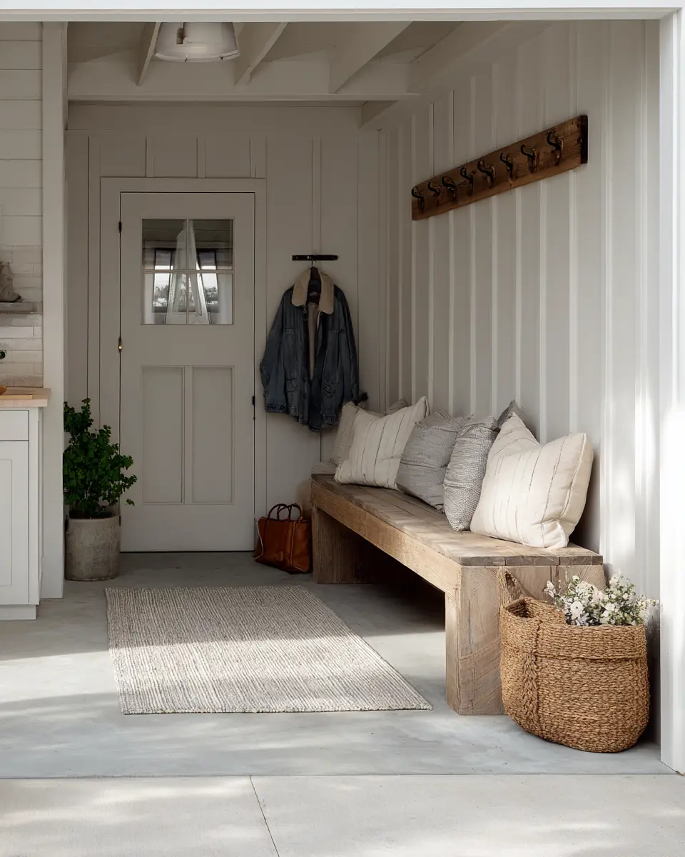 Greige Coastal Garage Decor Ideas