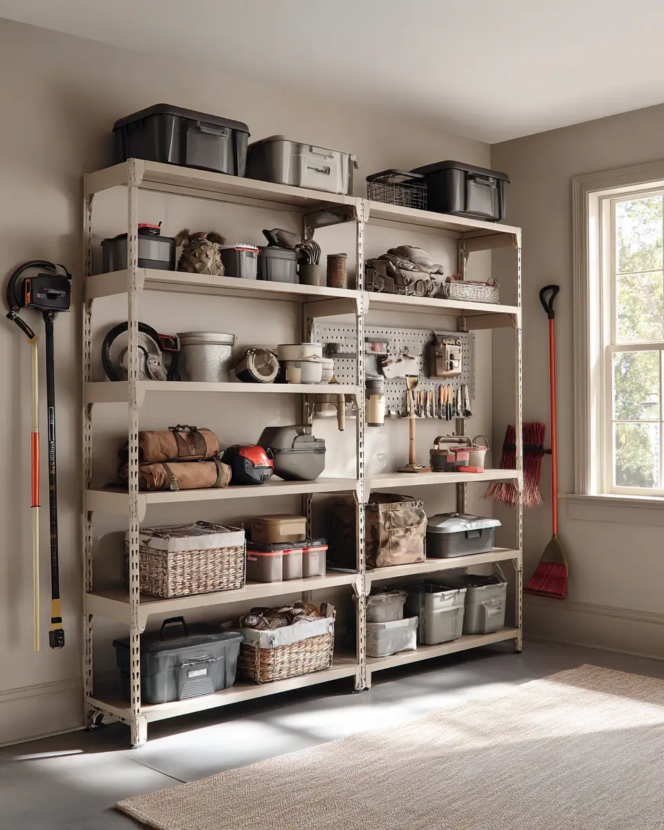 Greige Coastal Garage Decor Ideas