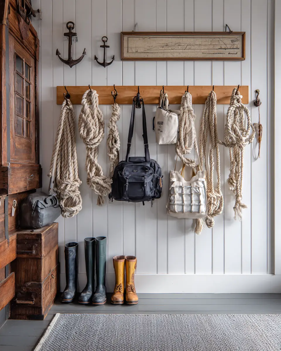 Greige Coastal Garage Decor Ideas