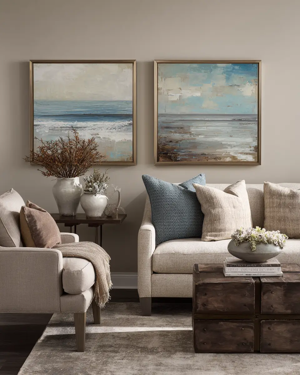 Greige Coastal Garage Decor Ideas