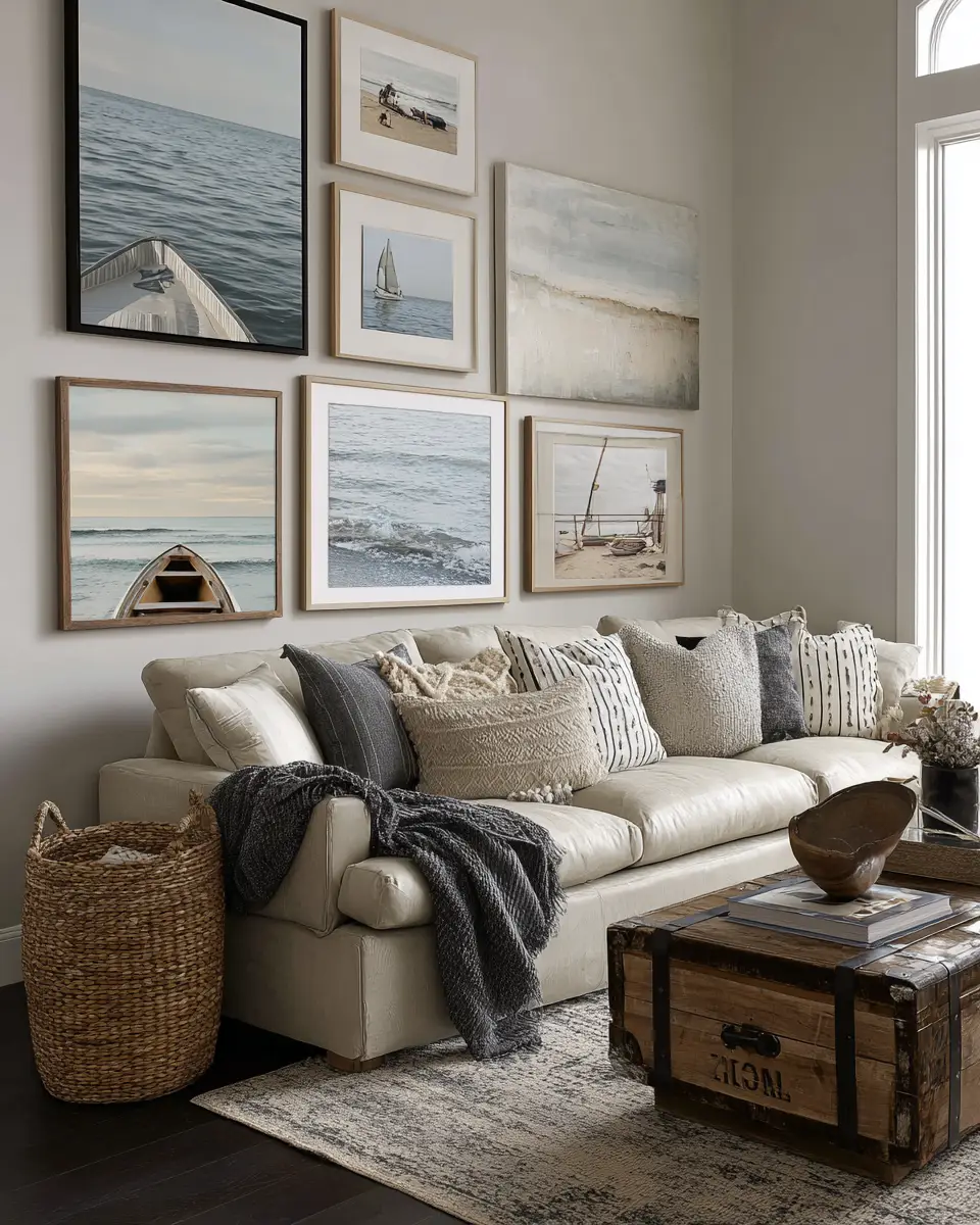Greige Coastal Garage Decor Ideas