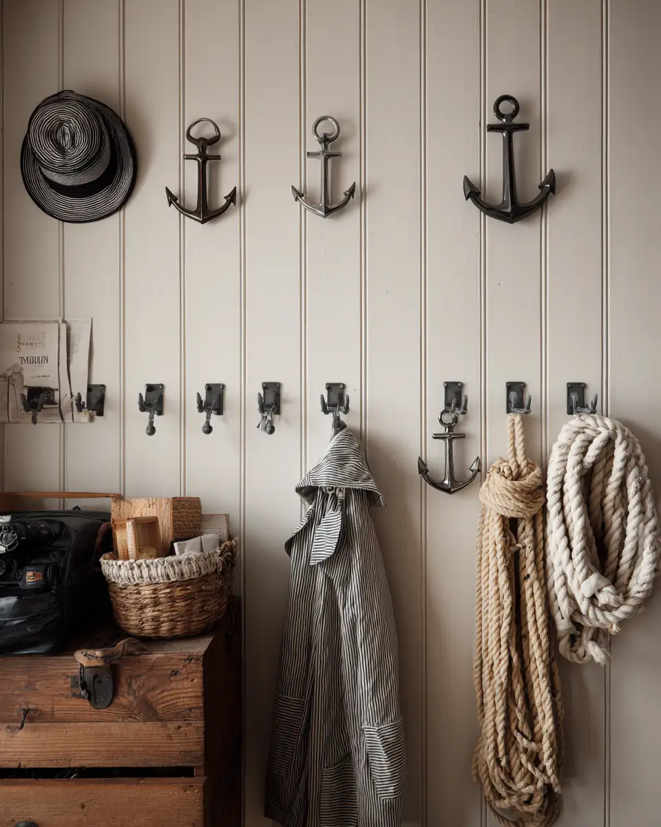 Greige Coastal Garage Decor Ideas