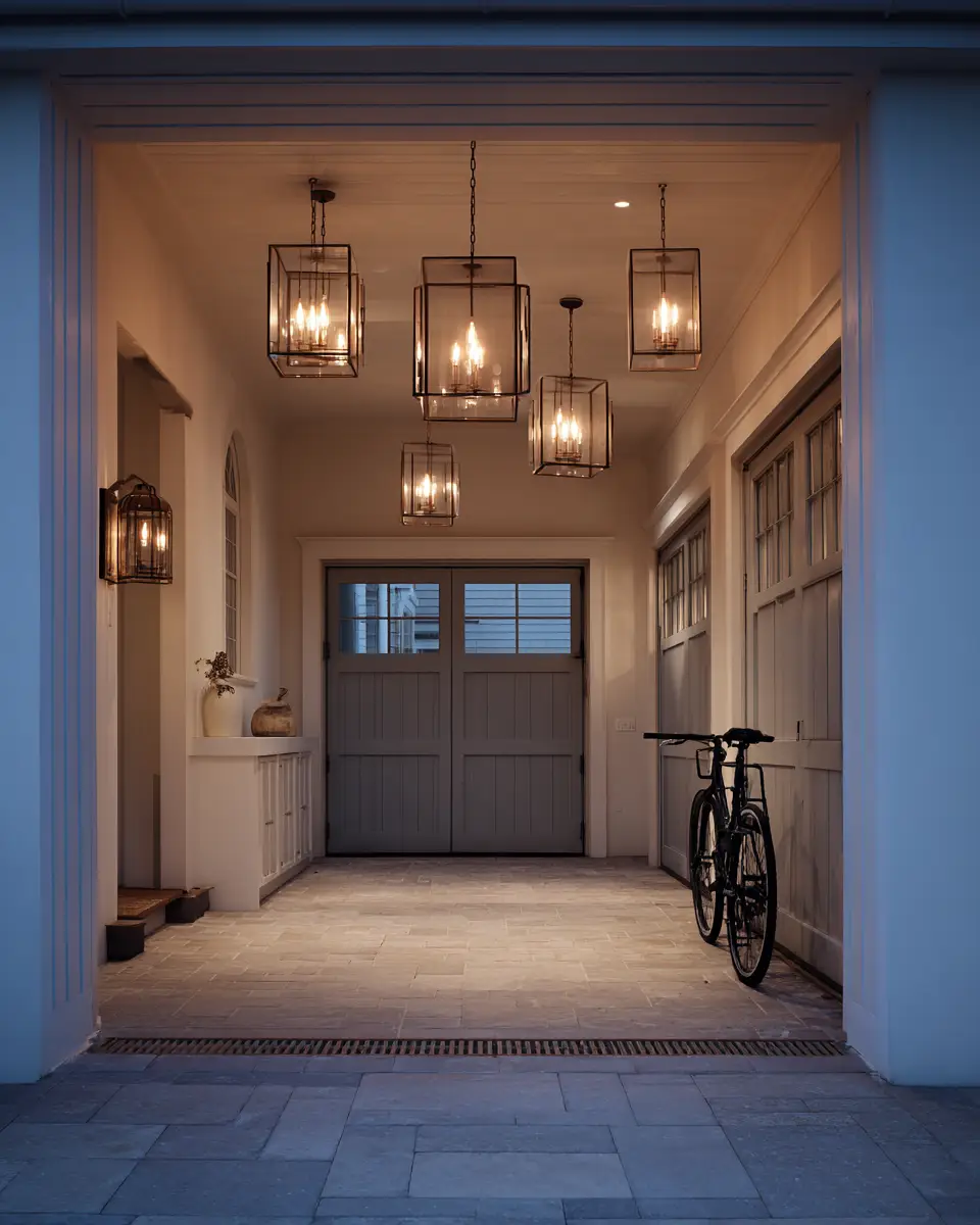 Greige Coastal Garage Decor Ideas