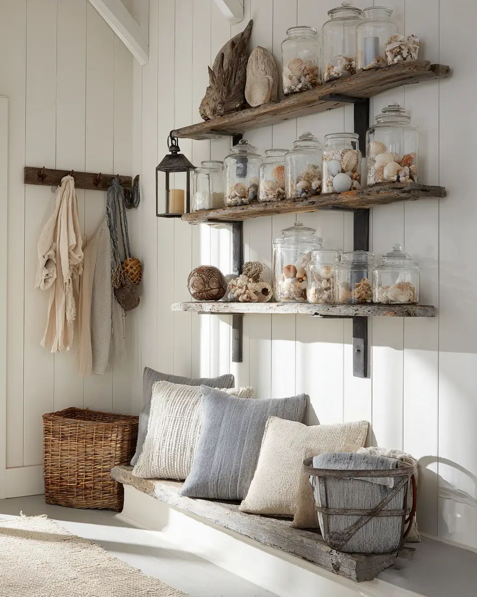 Greige Coastal Garage Decor Ideas