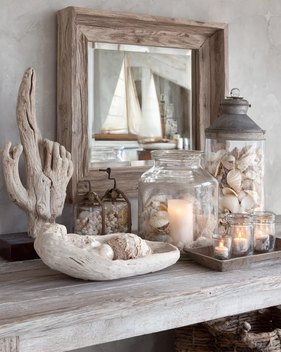 Greige Coastal Garage Decor Ideas