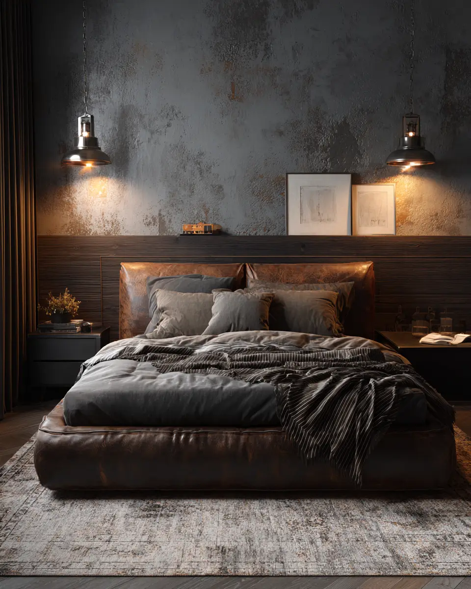 Greige Industrial Bedroom Decor Ideas
