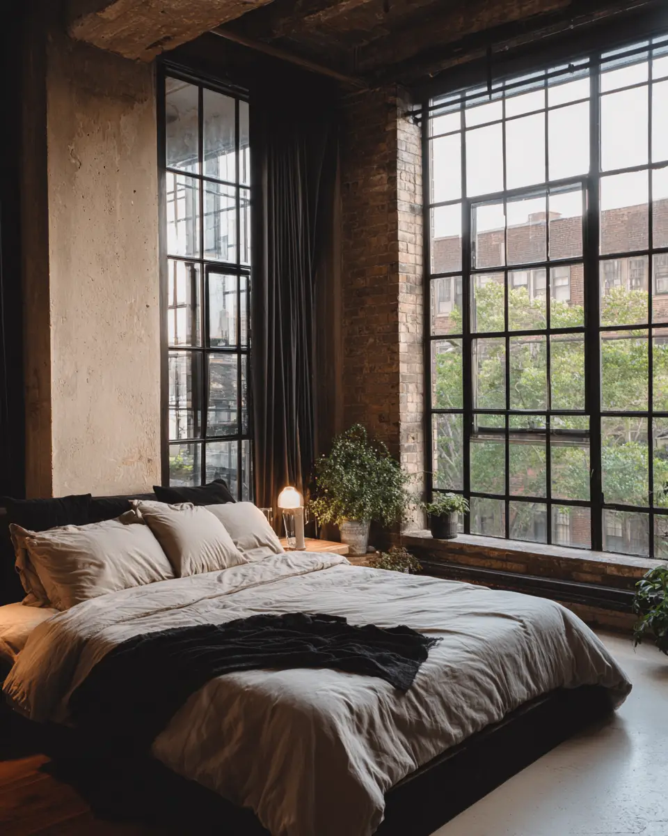 Greige Industrial Bedroom Decor Ideas