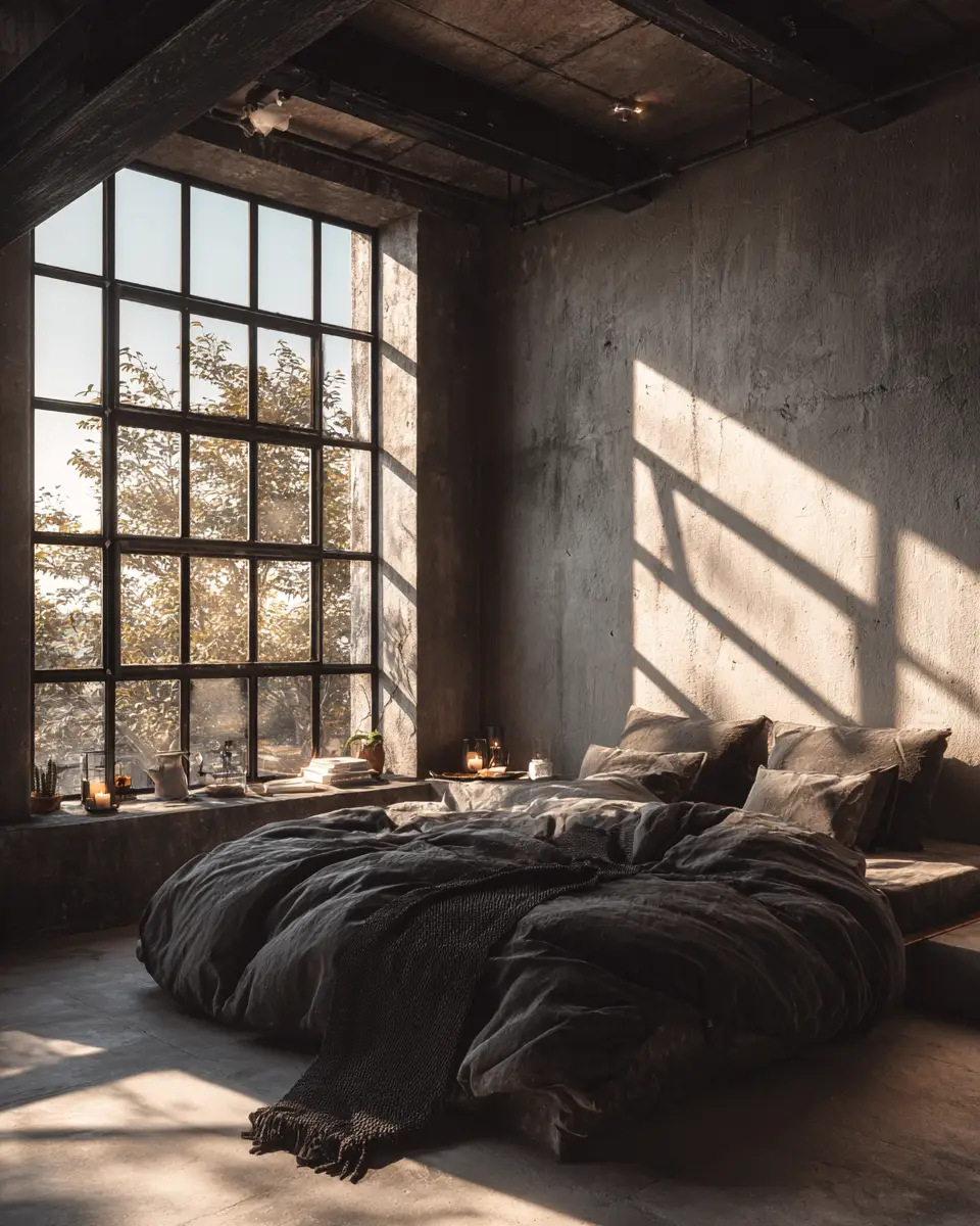 Greige Industrial Bedroom Decor Ideas