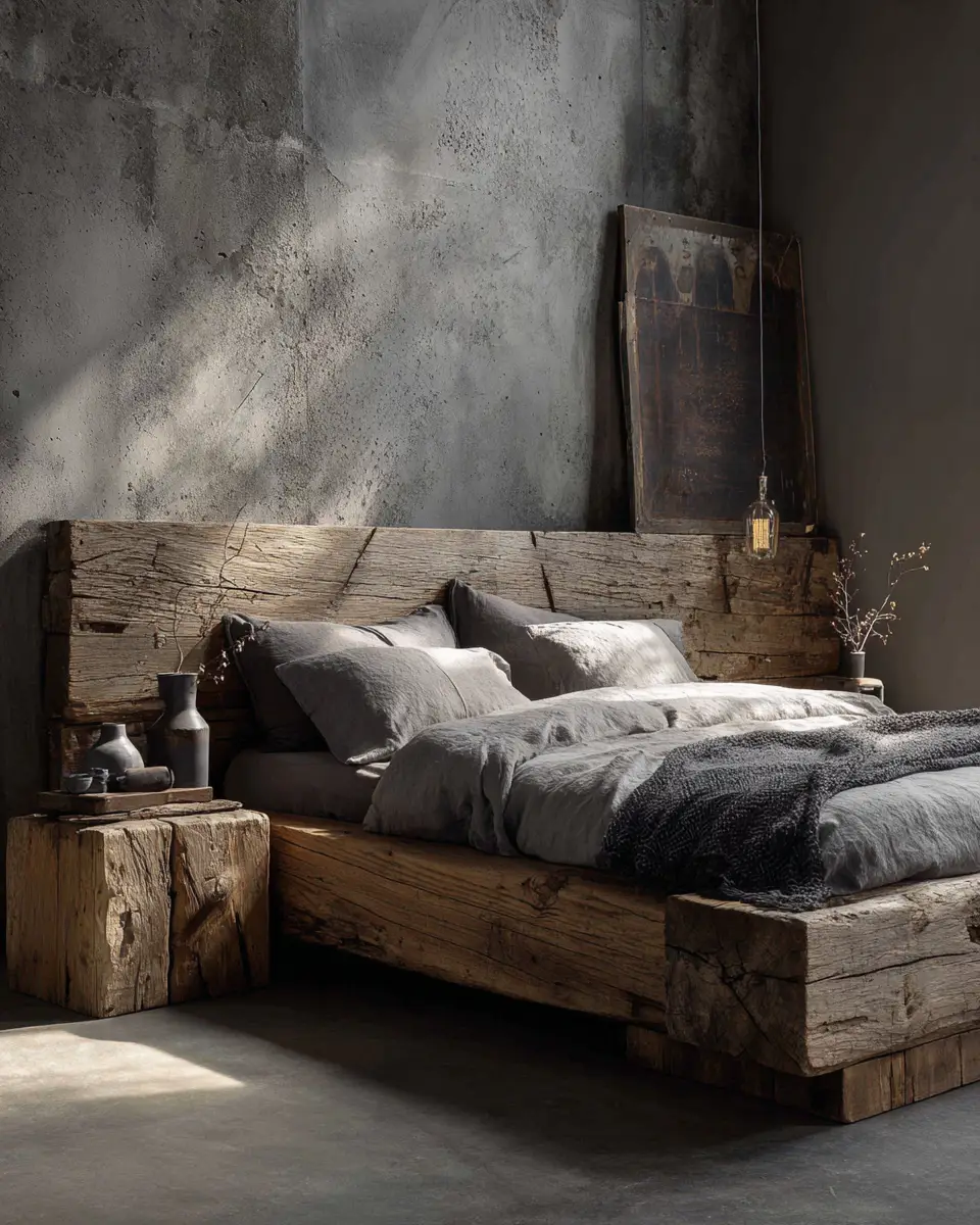 Greige Industrial Bedroom Decor Ideas