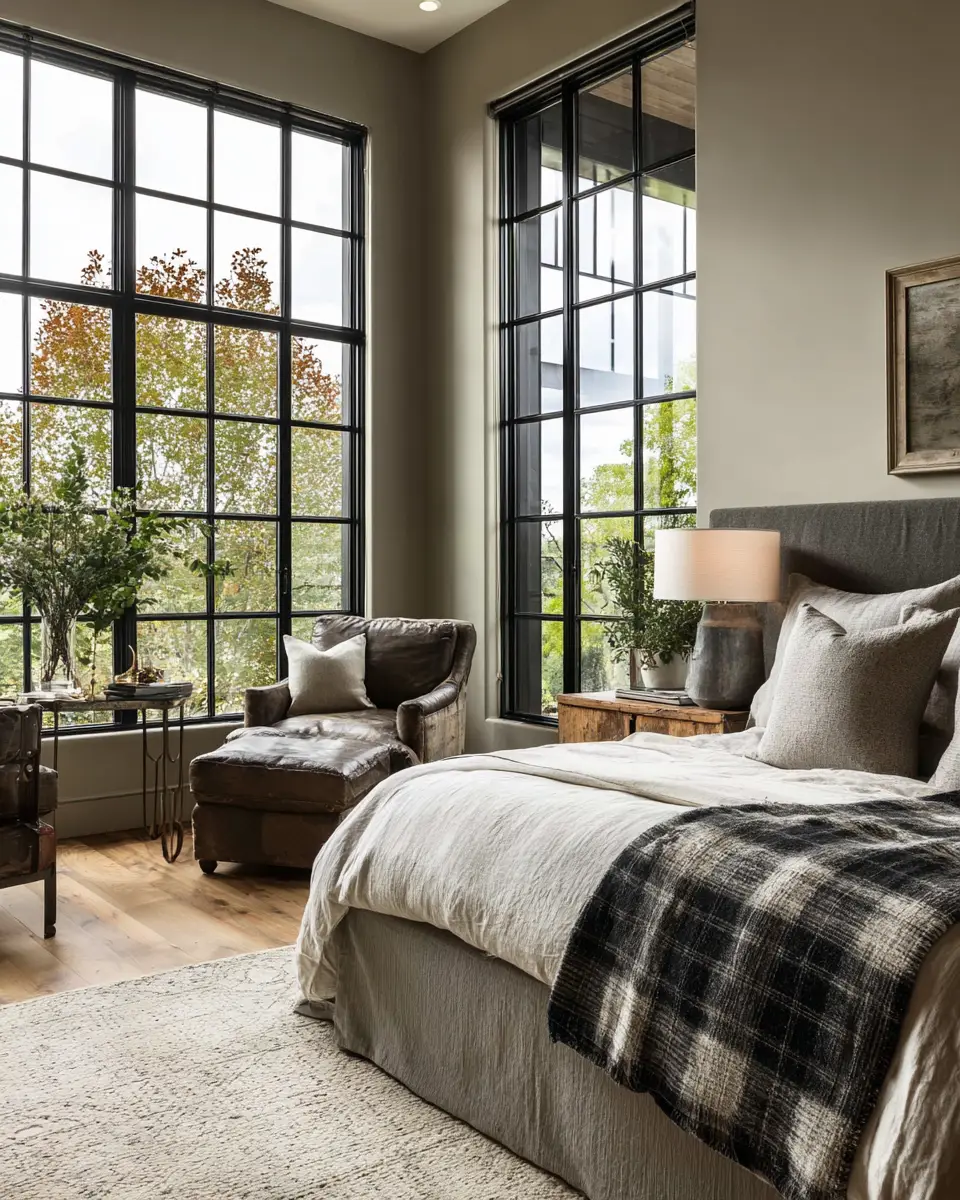 Greige Industrial Bedroom Decor Ideas