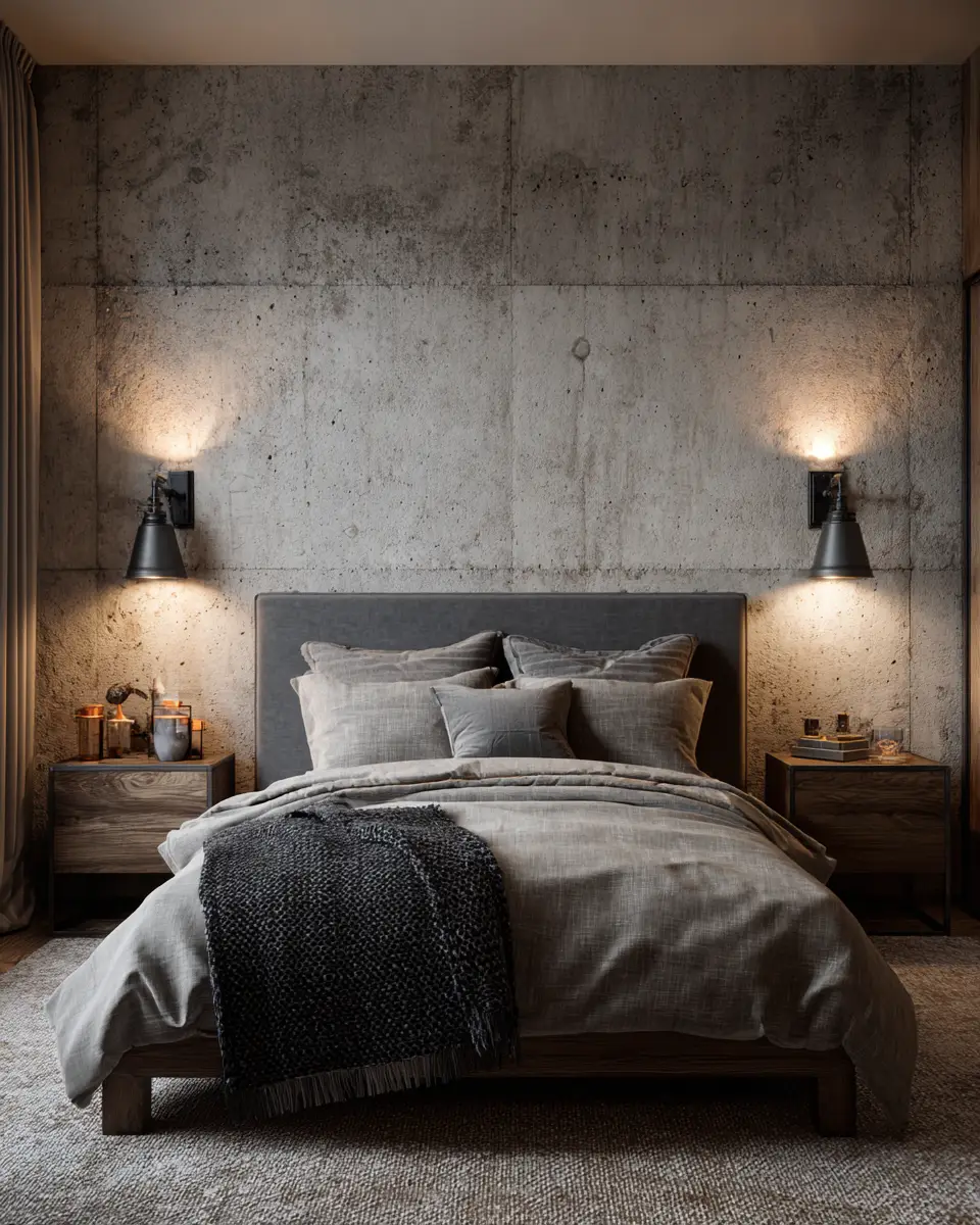 Greige Industrial Bedroom Decor Ideas