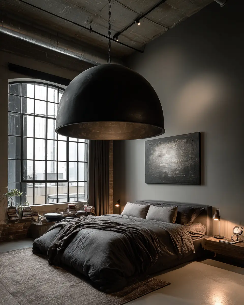 Greige Industrial Bedroom Decor Ideas