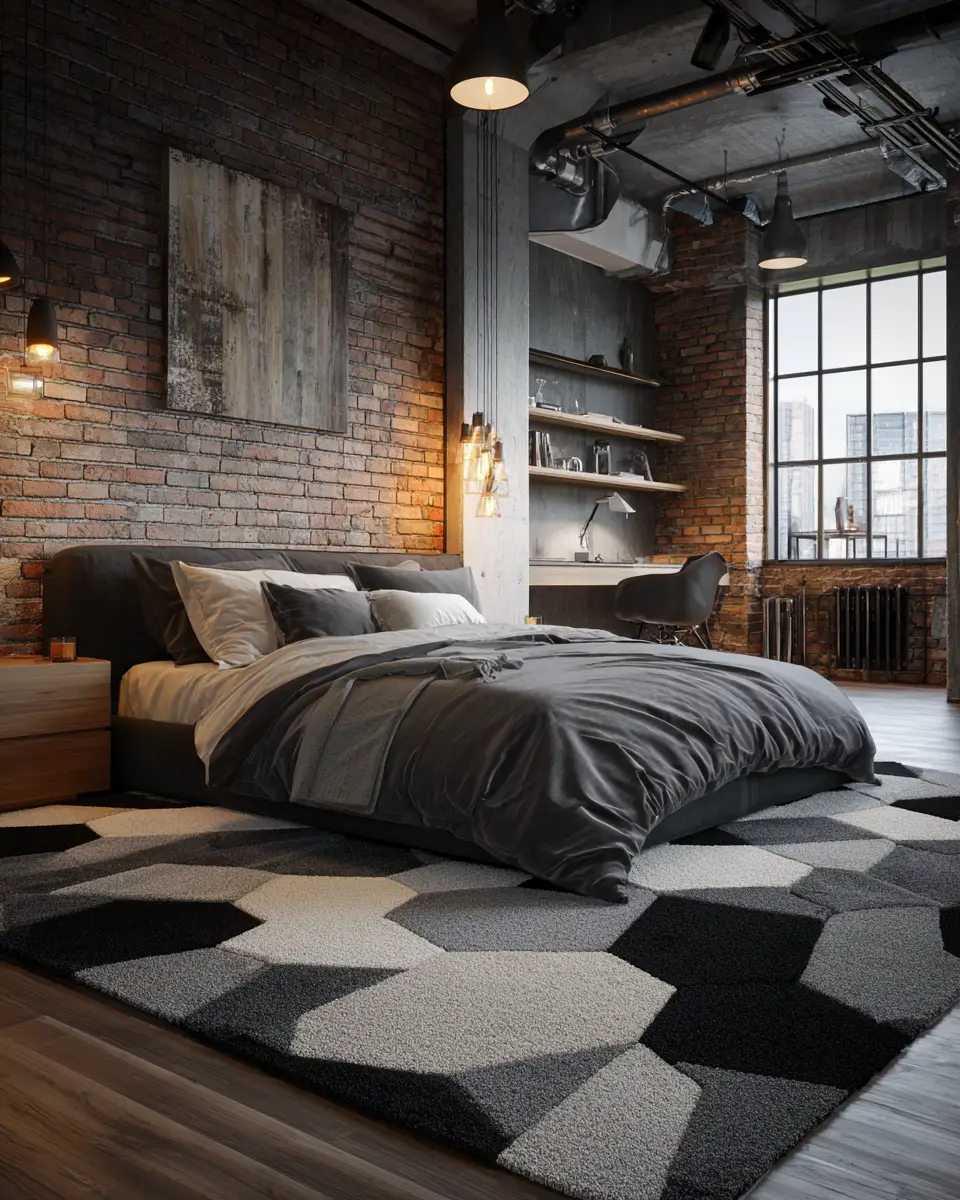 Greige Industrial Bedroom Decor Ideas