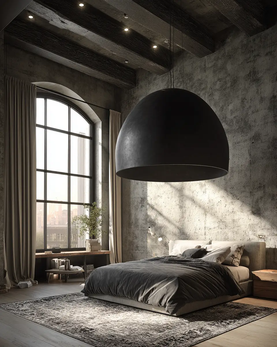 Greige Industrial Bedroom Decor Ideas