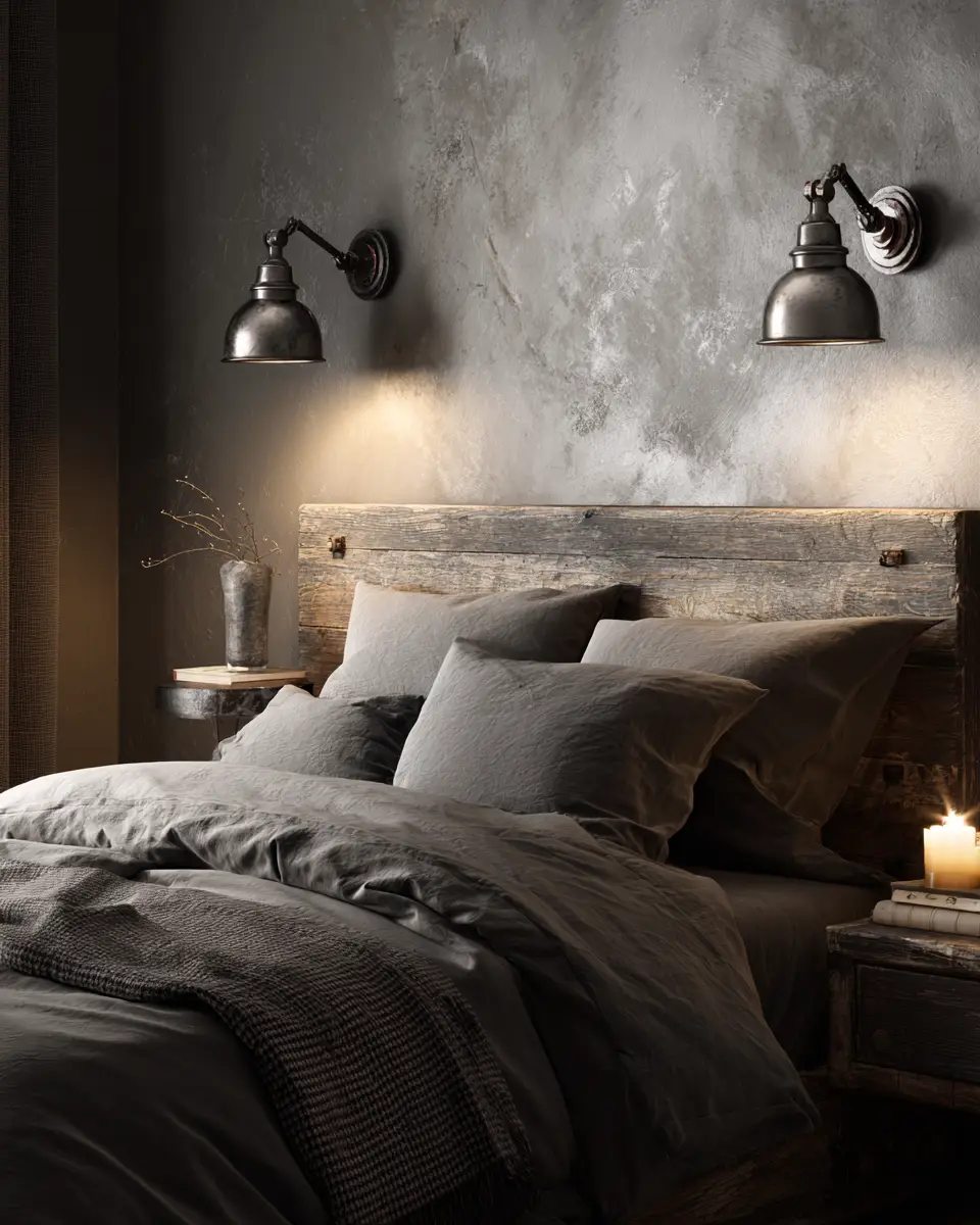 Greige Industrial Bedroom Decor Ideas