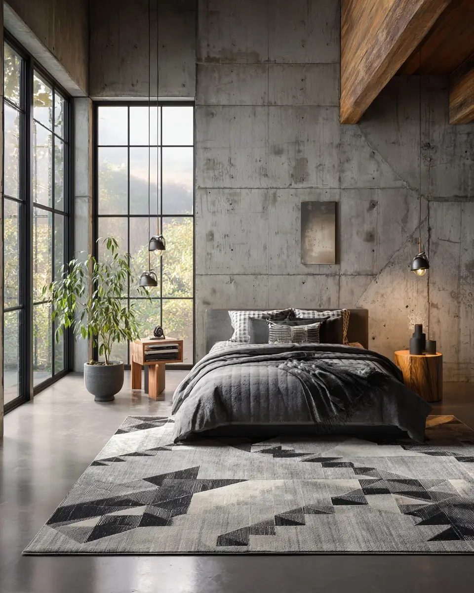 Greige Industrial Bedroom Decor Ideas