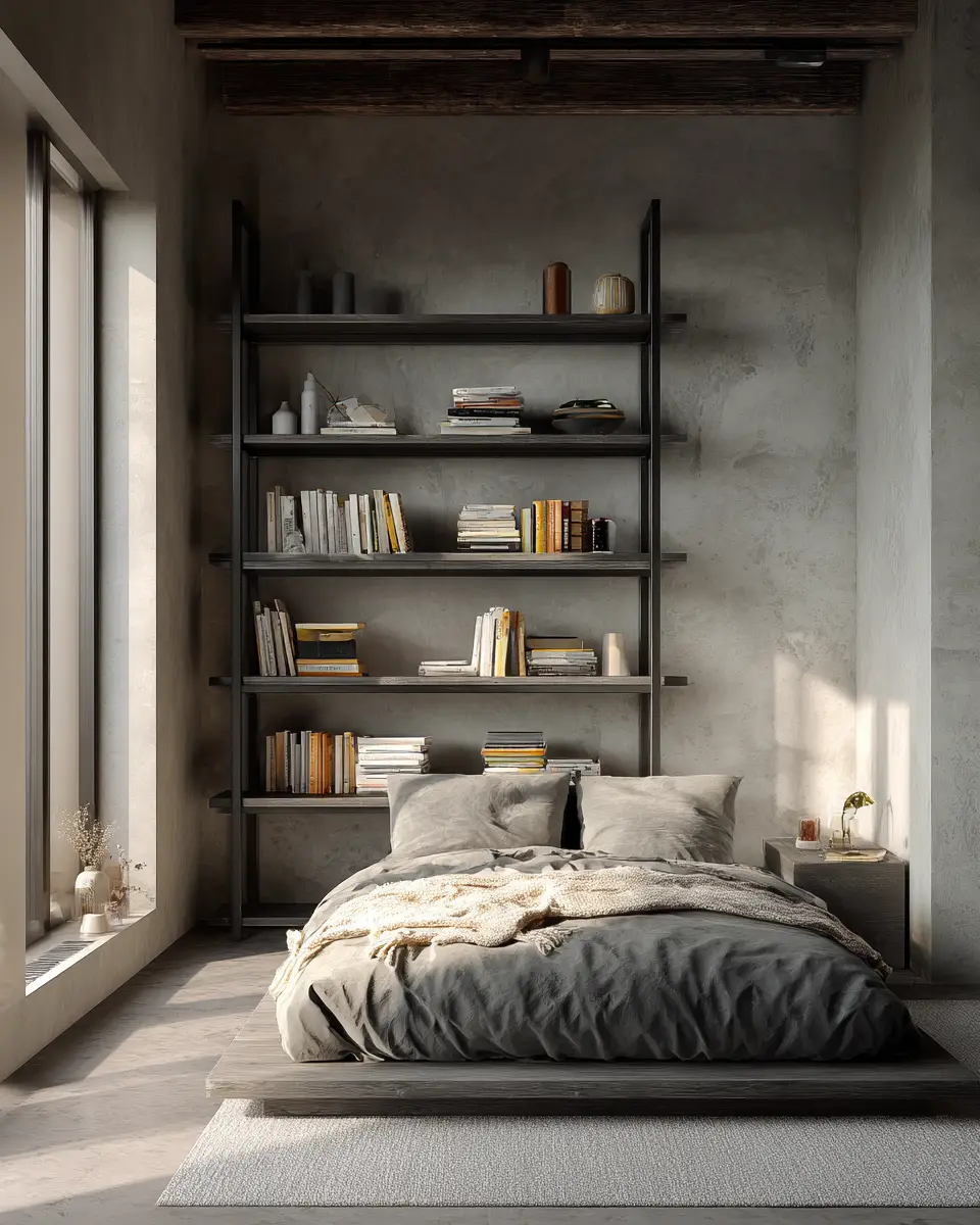 Greige Industrial Bedroom Decor Ideas