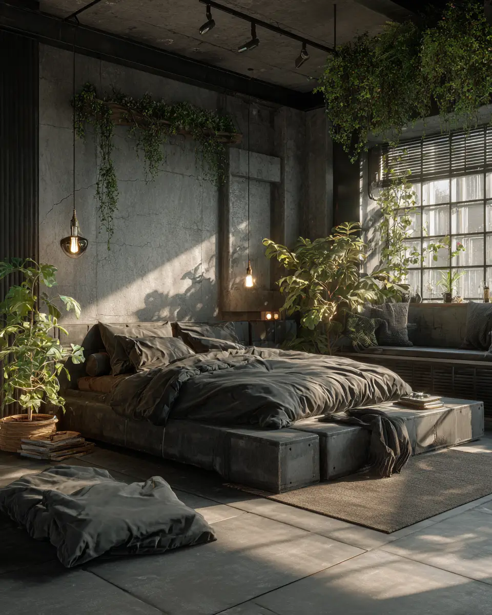 Greige Industrial Bedroom Decor Ideas